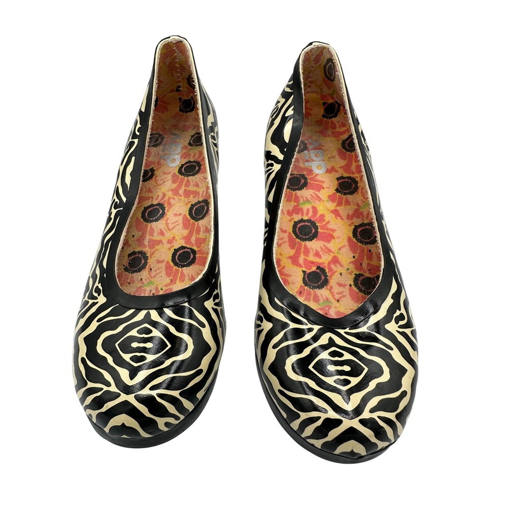 Däv Pump Zebra Black Heels Shoes Size US 9 Euro 39 Animal Print